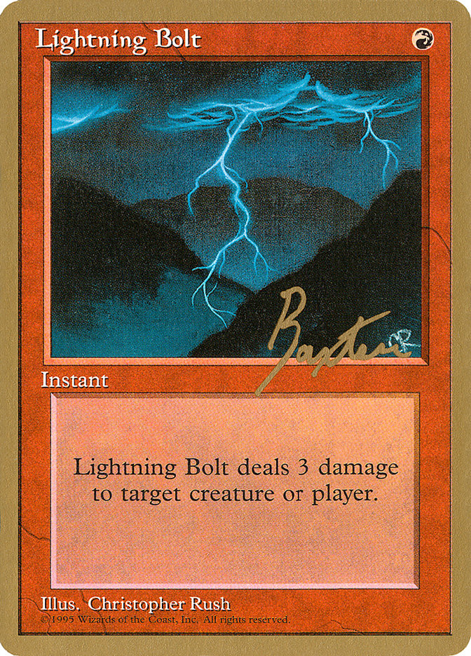 Lightning Bolt (George Baxter) [Pro Tour Collector Set] | Jack's On Queen