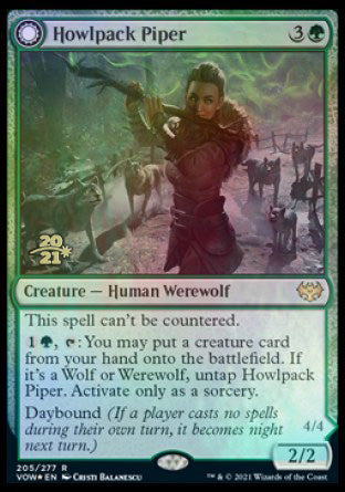 Howlpack Piper // Wildsong Howler [Innistrad: Crimson Vow Prerelease Promos] | Jack's On Queen