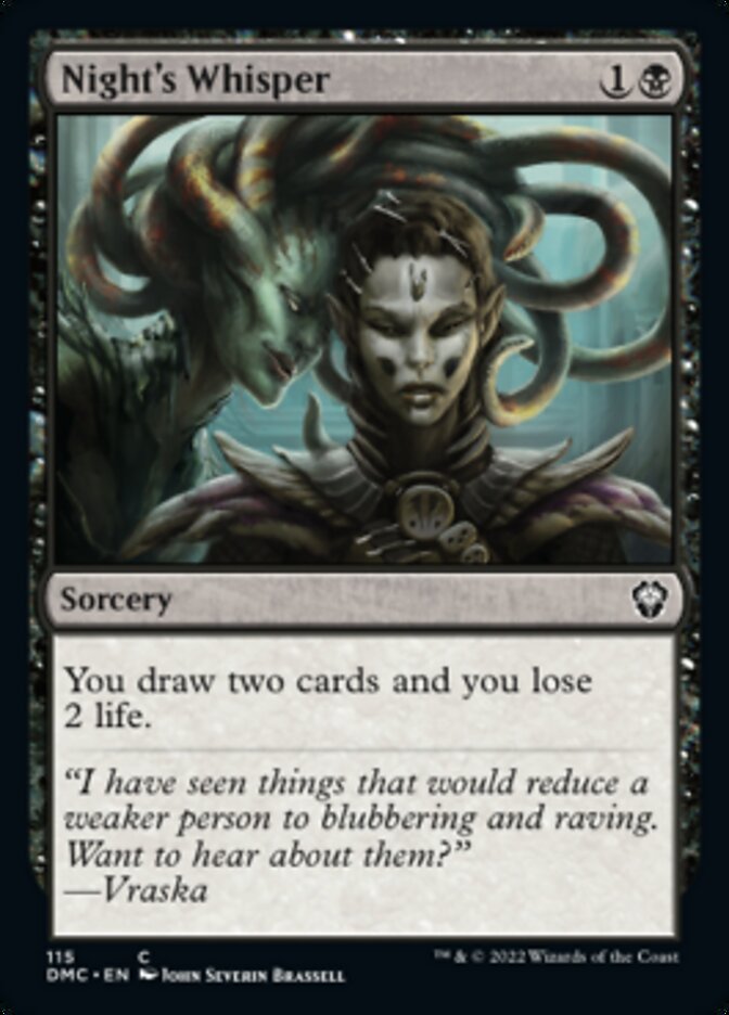 Night's Whisper [Dominaria United Commander] | Jack's On Queen