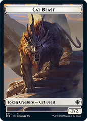 Elf Warrior // Cat Beast Double-Sided Token [Starter Commander Decks] | Jack's On Queen