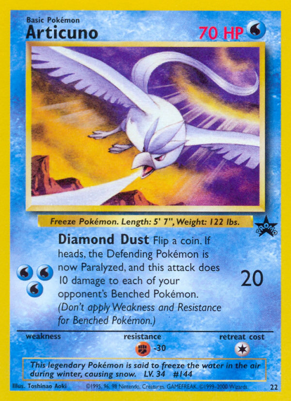 Articuno (22) [Wizards of the Coast: Black Star Promos] | Jack's On Queen