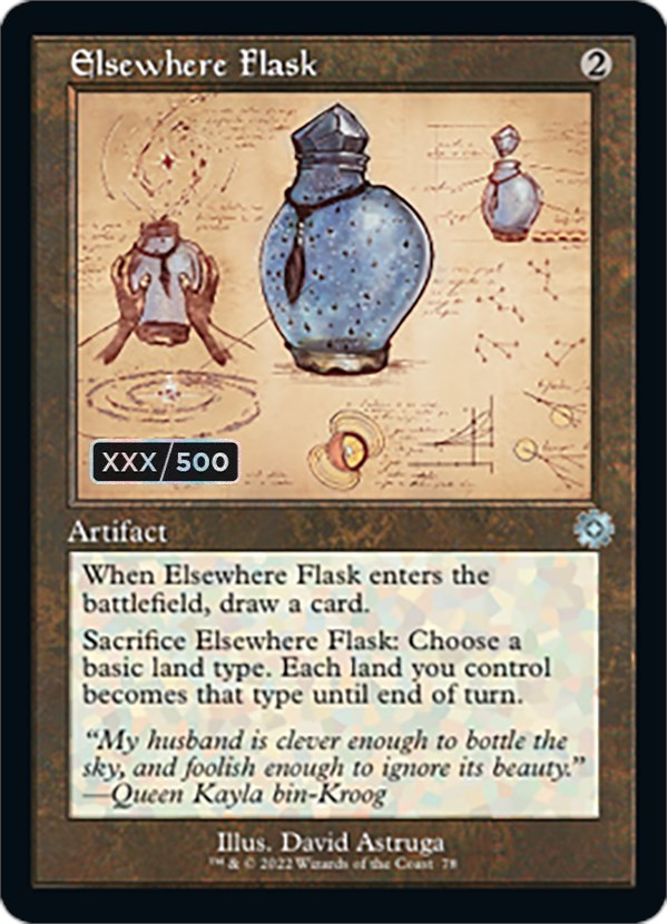 Elsewhere Flask (Retro Schematic) (Serial Numbered) [The Brothers' War Retro Artifacts] | Jack's On Queen
