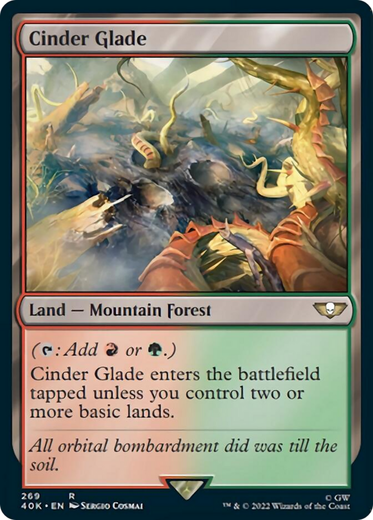 Cinder Glade (Surge Foil) [Universes Beyond: Warhammer 40,000] | Jack's On Queen