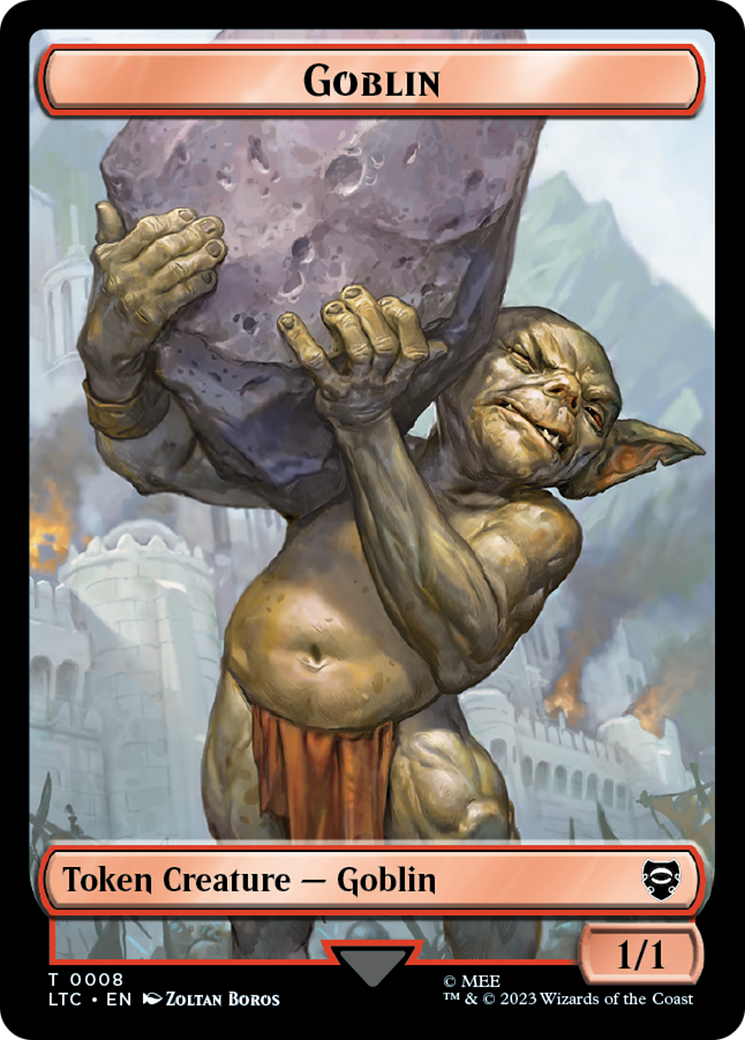 Goblin // Wraith Double-Sided Token [The Lord of the Rings: Tales of Middle-Earth Commander Tokens] | Jack's On Queen