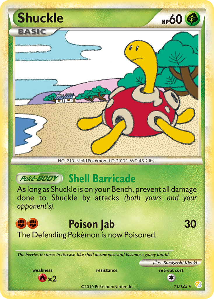 Shuckle (11/123) [HeartGold & SoulSilver: Base Set] | Jack's On Queen