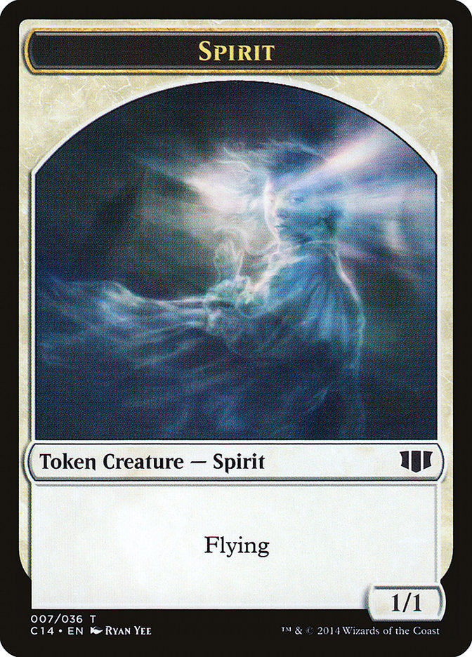 Soldier // Spirit Double-sided Token [Commander 2014 Tokens] | Jack's On Queen