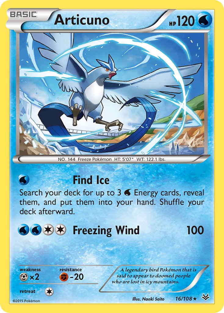 Articuno (16/108) (Theme Deck Exclusive) [XY: Roaring Skies] | Jack's On Queen