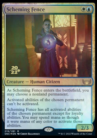 Scheming Fence [Streets of New Capenna Prerelease Promos] | Jack's On Queen