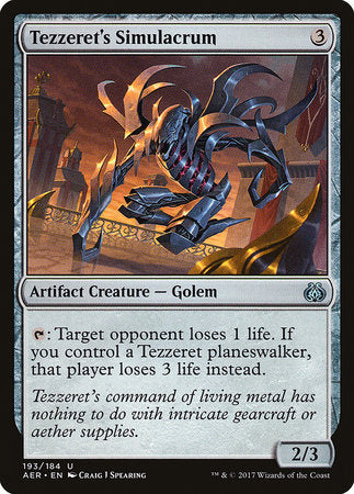 Tezzeret's Simulacrum [Aether Revolt] | Jack's On Queen
