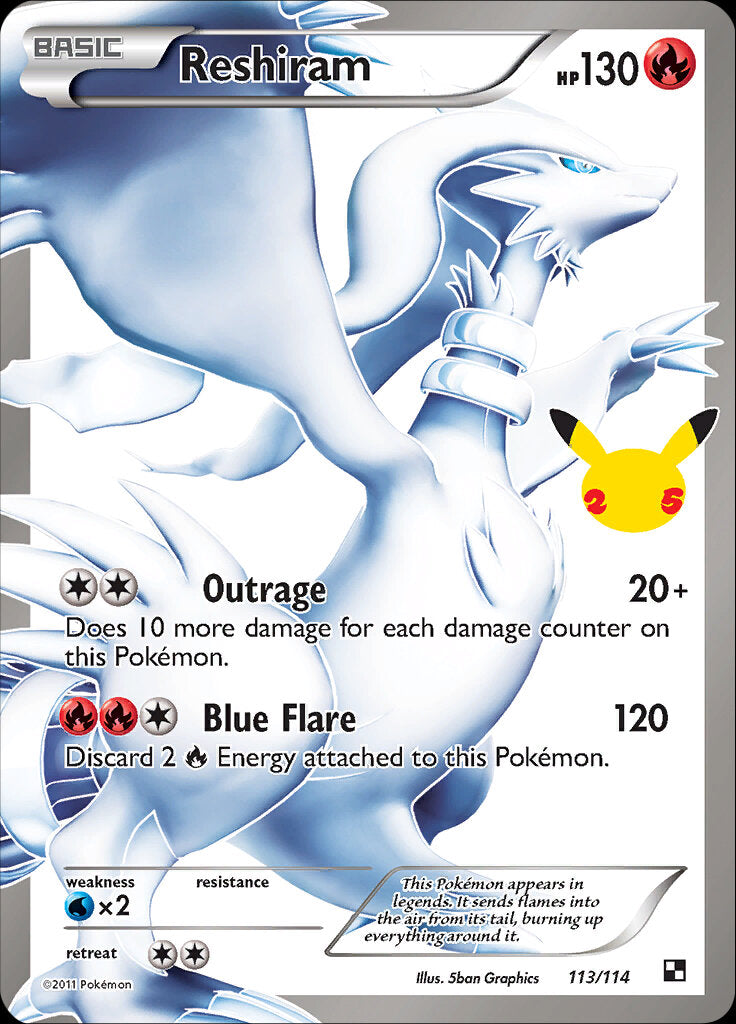 Reshiram (113/114) [Celebrations: 25th Anniversary - Classic Collection] | Jack's On Queen