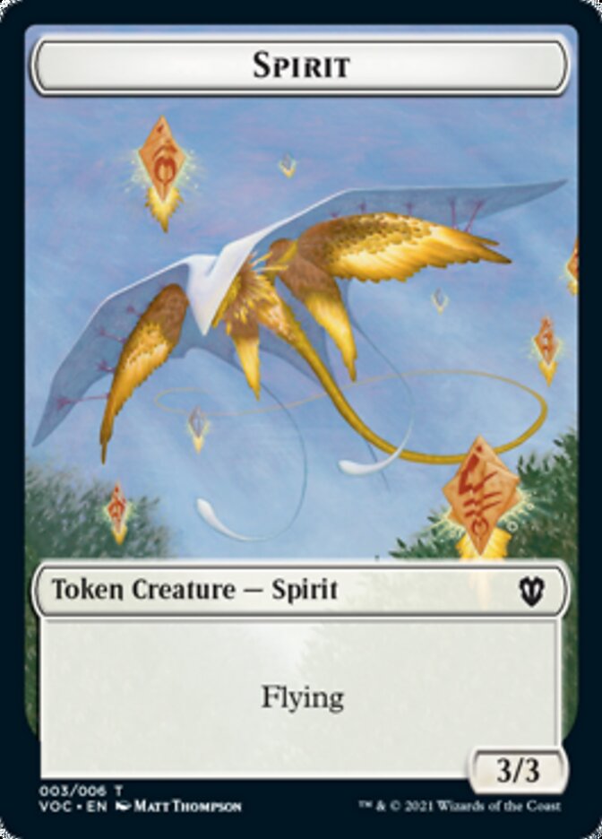Spirit (003) // Thopter Double-sided Token [Innistrad: Crimson Vow Commander Tokens] | Jack's On Queen