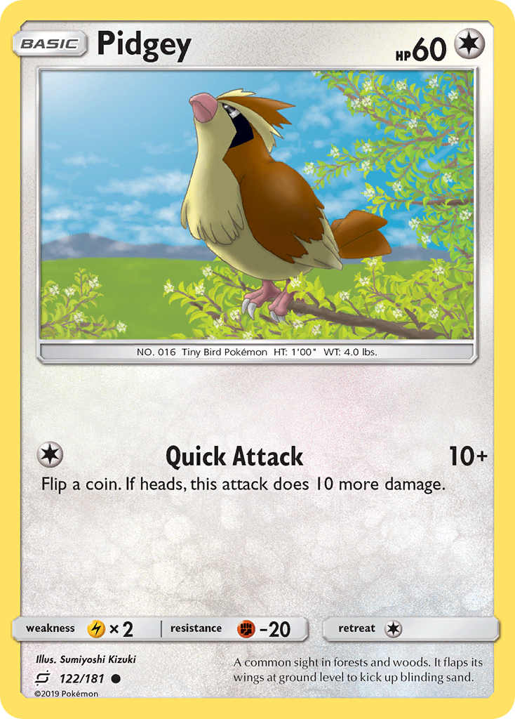 Pidgey (122/181) [Sun & Moon: Team Up] | Jack's On Queen