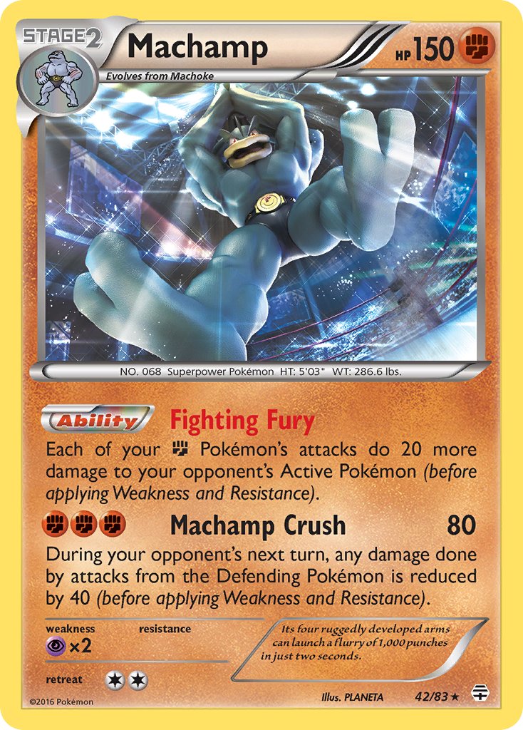 Machamp (42/83) (Theme Deck Exclusive) [XY: Furious Fists] | Jack's On Queen