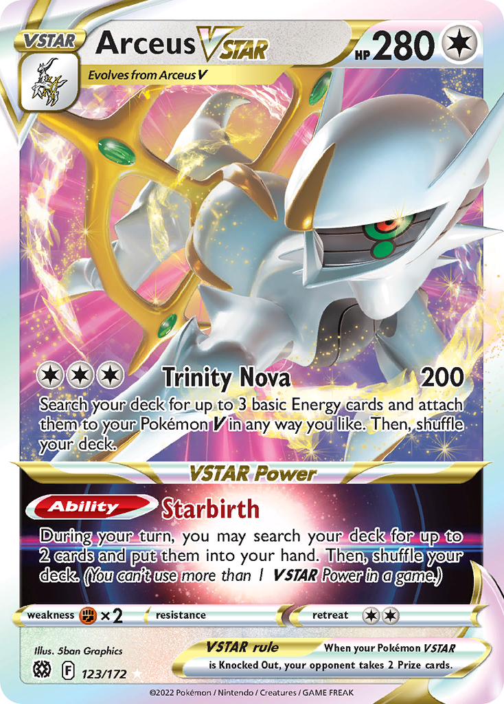 Arceus VSTAR (123/172) (Metal Card) [Sword & Shield: Brilliant Stars] | Jack's On Queen