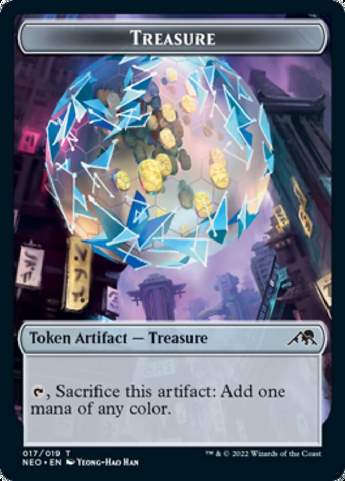 Treasure Token [Kamigawa: Neon Dynasty Tokens] | Jack's On Queen