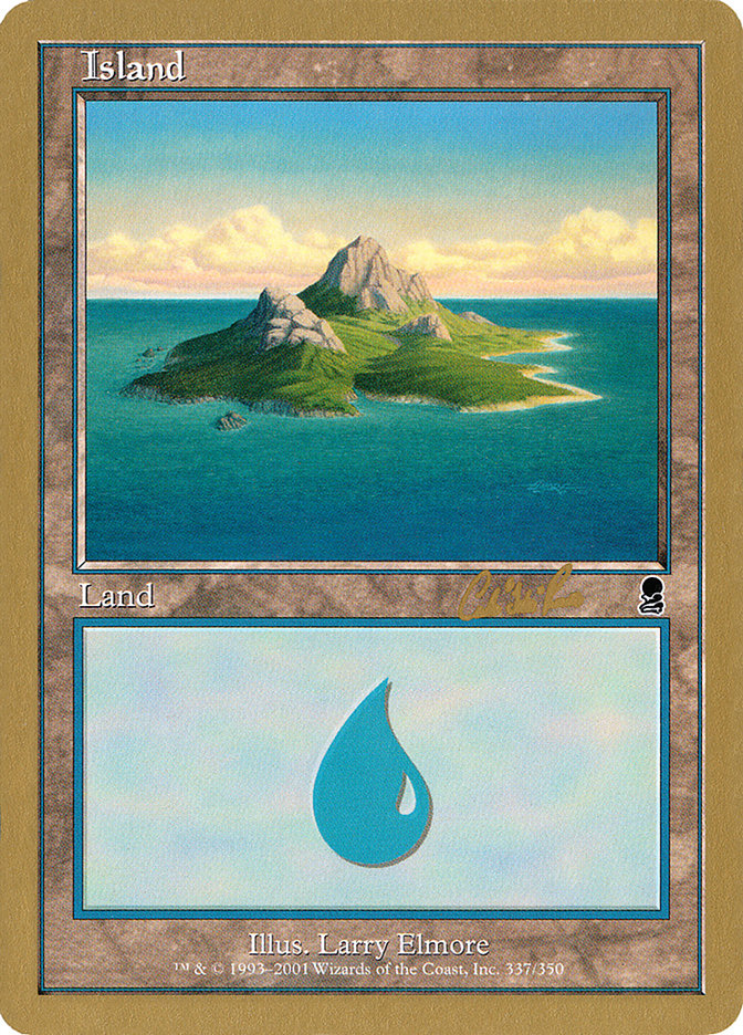 Island (cr337a) (Carlos Romao) [World Championship Decks 2002] | Jack's On Queen