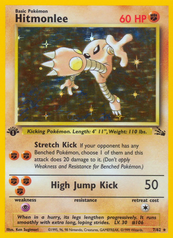 Hitmonlee (7/62) [Fossil 1st Edition] | Jack's On Queen