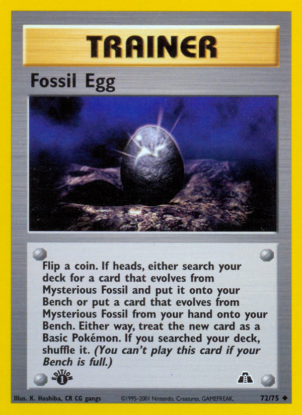 Fossil Egg (72/75) [Neo Discovery 1st Edition] | Jack's On Queen