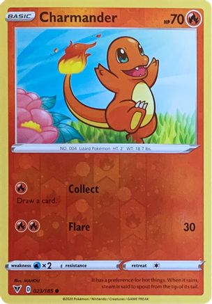 Charmander (023/185) (Reverse Cosmos Holo) [Sword & Shield: Vivid Voltage] | Jack's On Queen