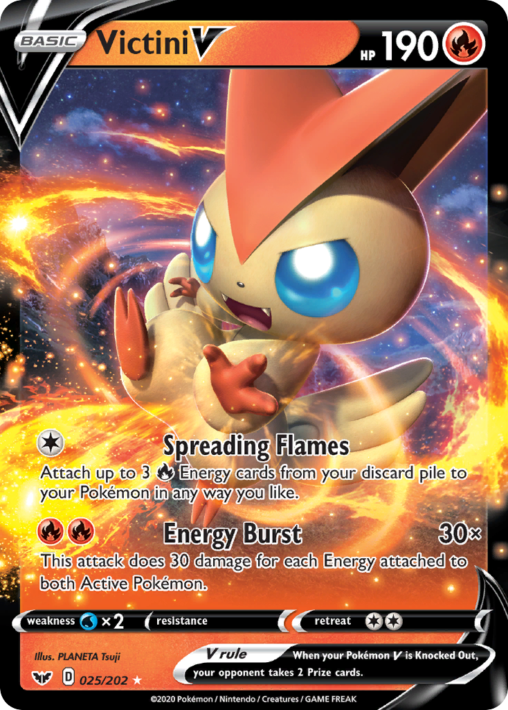 Victini V (025/202) [Sword & Shield: Base Set] | Jack's On Queen