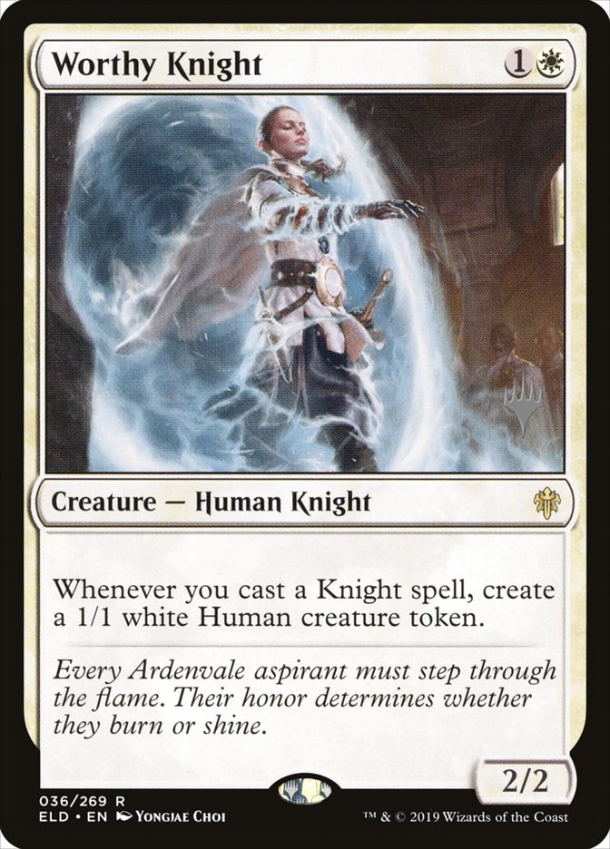 Worthy Knight (Promo Pack) [Throne of Eldraine Promos] | Jack's On Queen