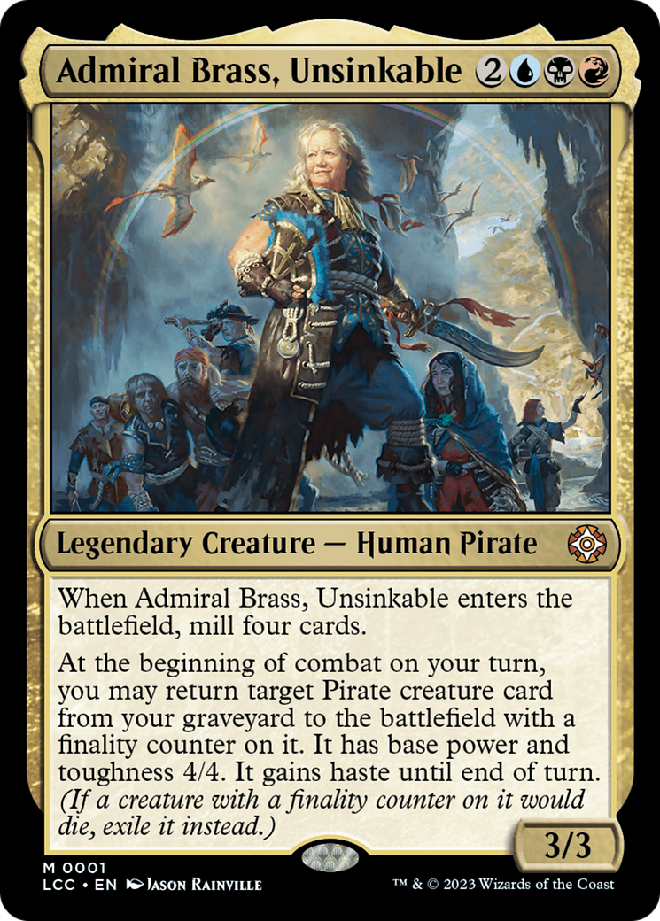 Admiral Brass, Unsinkable (Display Commander) [The Lost Caverns of Ixalan Commander] | Jack's On Queen