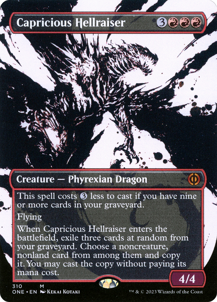 Capricious Hellraiser (Borderless Ichor) [Phyrexia: All Will Be One] | Jack's On Queen