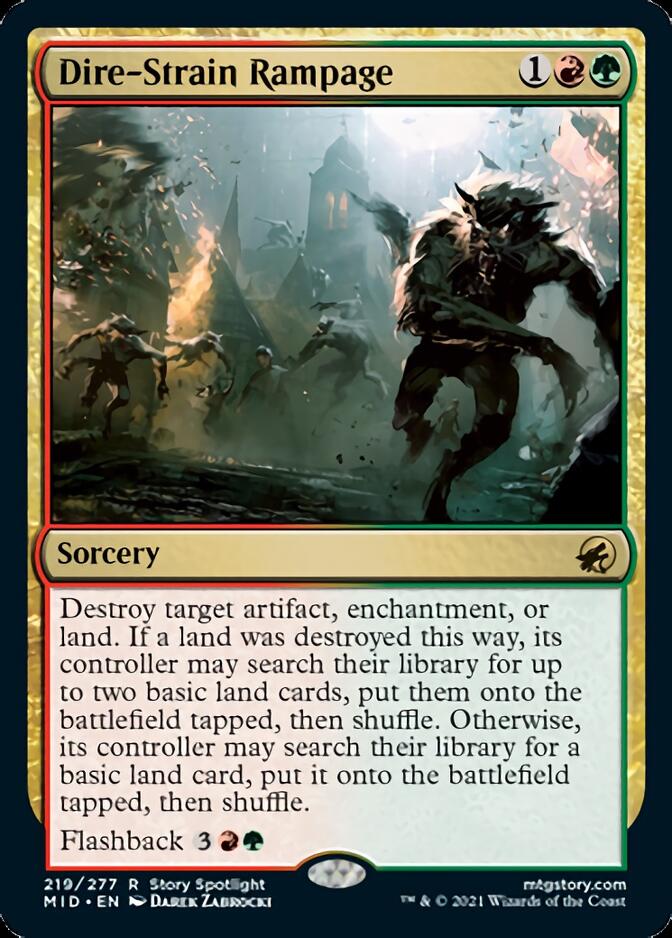 Dire-Strain Rampage [Innistrad: Midnight Hunt] | Jack's On Queen