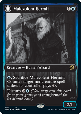 Malevolent Hermit // Benevolent Geist [Innistrad: Double Feature] | Jack's On Queen