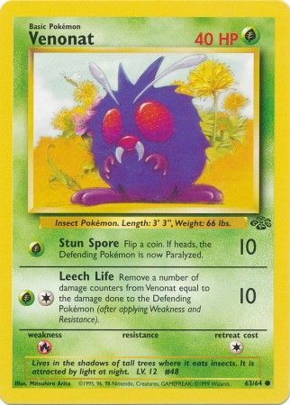 Venonat (63/64) [Jungle Unlimited] | Jack's On Queen