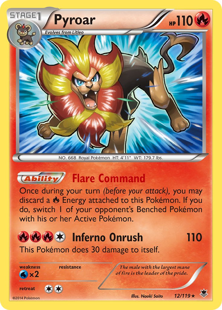 Pyroar (12/119) (Theme Deck Exclusive) [XY: Phantom Forces] | Jack's On Queen