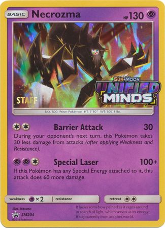 Necrozma (SM204) (Staff Prerelease Promo) [Sun & Moon: Black Star Promos] | Jack's On Queen