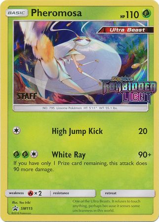 Pheromosa (SM115) (Staff Prerelease Promo) [Sun & Moon: Black Star Promos] | Jack's On Queen