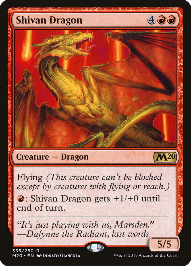 Shivan Dragon [Core Set 2020] | Jack's On Queen
