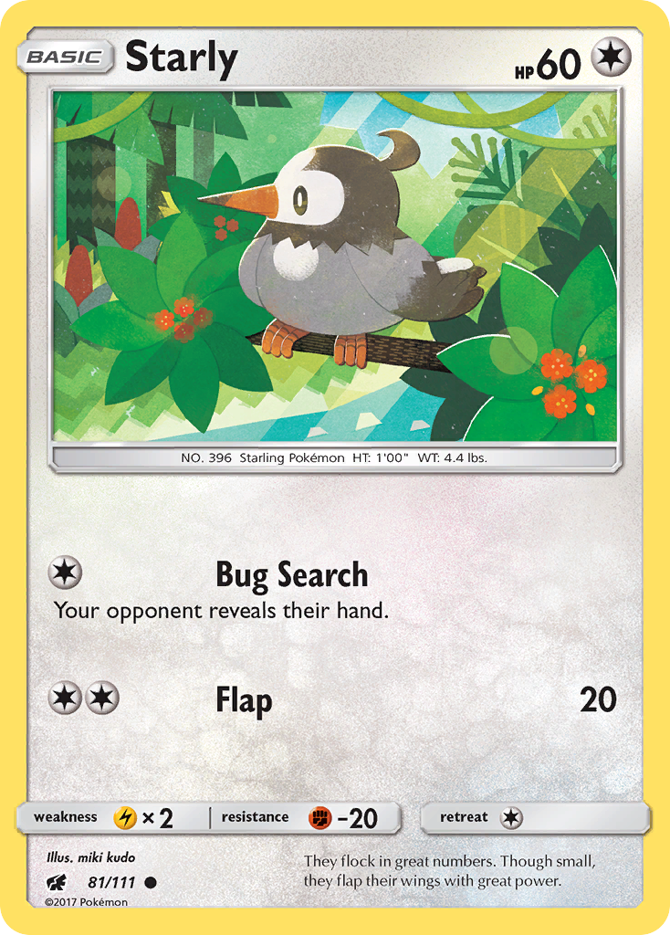Starly (81/111) [Sun & Moon: Crimson Invasion] | Jack's On Queen