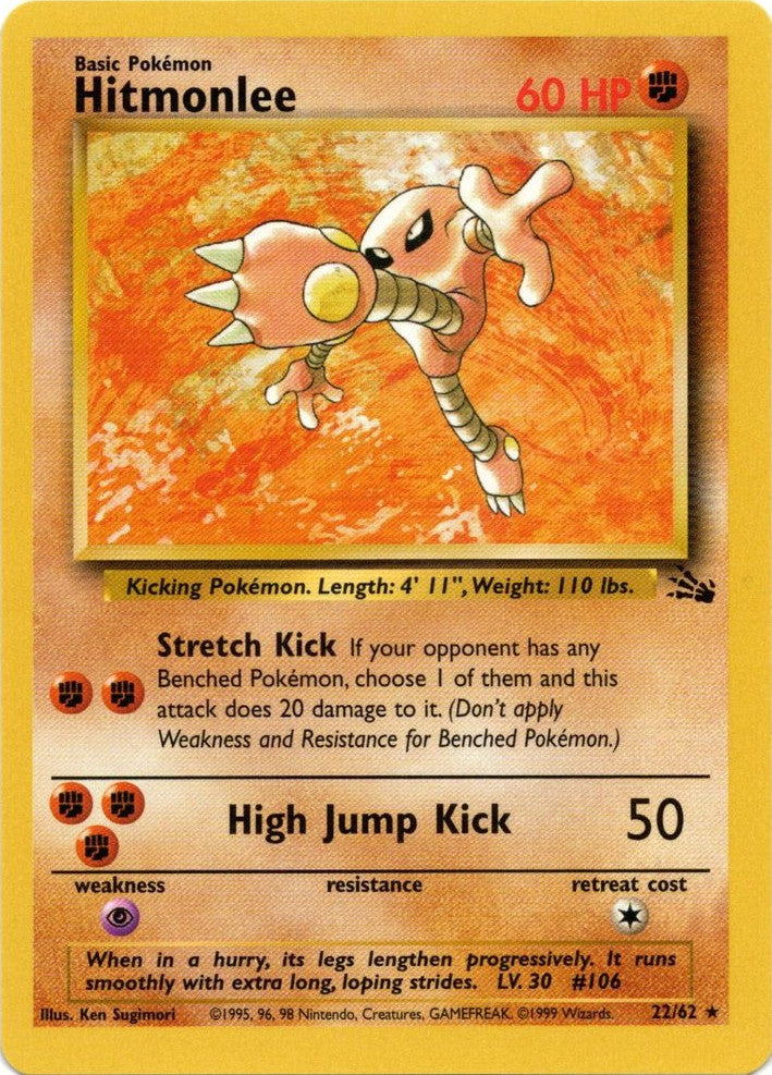 Hitmonlee (22/62) [Fossil Unlimited] | Jack's On Queen