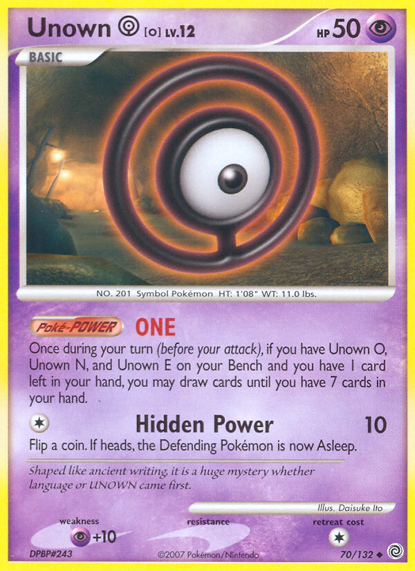 Unown O (70/132) [Diamond & Pearl: Secret Wonders] | Jack's On Queen