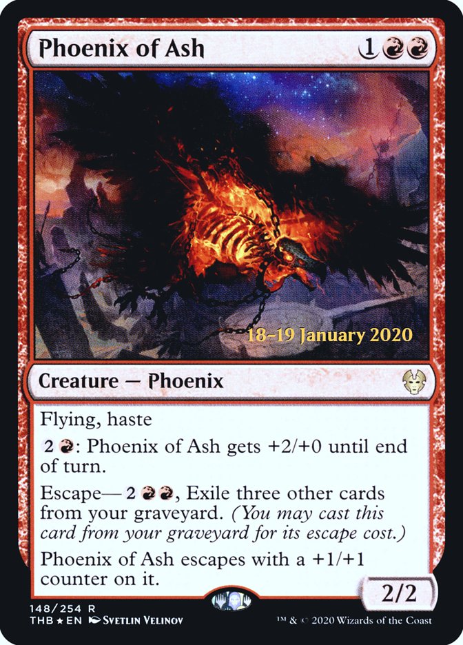 Phoenix of Ash [Theros Beyond Death Prerelease Promos] | Jack's On Queen