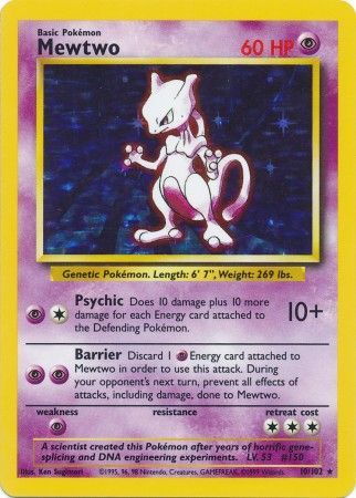 Mewtwo (10/102) [Base Set Unlimited] | Jack's On Queen