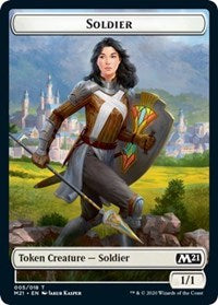 Soldier // Treasure Double-sided Token [Core Set 2021 Tokens] | Jack's On Queen