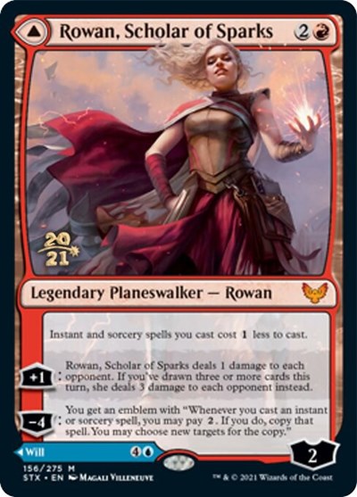 Rowan, Scholar of Sparks // Will, Scholar of Frost [Strixhaven: School of Mages Prerelease Promos] | Jack's On Queen