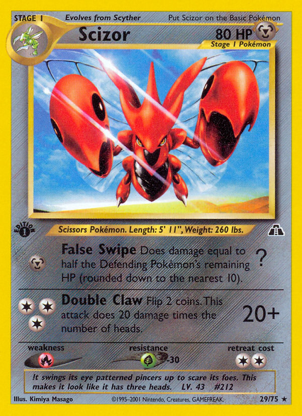 Scizor (29/75) [Neo Discovery 1st Edition] | Jack's On Queen