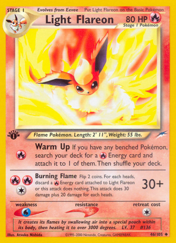 Light Flareon (46/105) [Neo Destiny 1st Edition] | Jack's On Queen