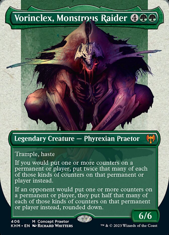 Vorinclex, Monstrous Raider (Borderless Concept Praetors) [Phyrexia: All Will Be One] | Jack's On Queen