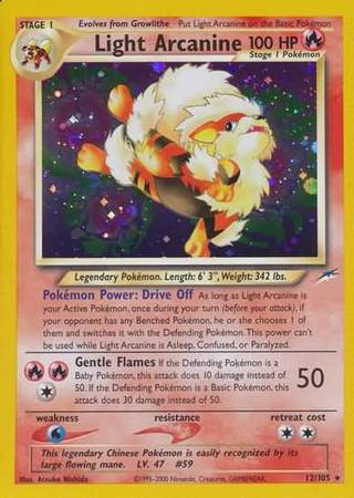 Light Arcanine (12/105) [Neo Destiny Unlimited] | Jack's On Queen