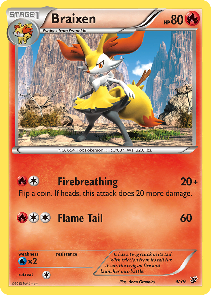 Braixen (9/39) [XY: Kalos Starter Set] | Jack's On Queen