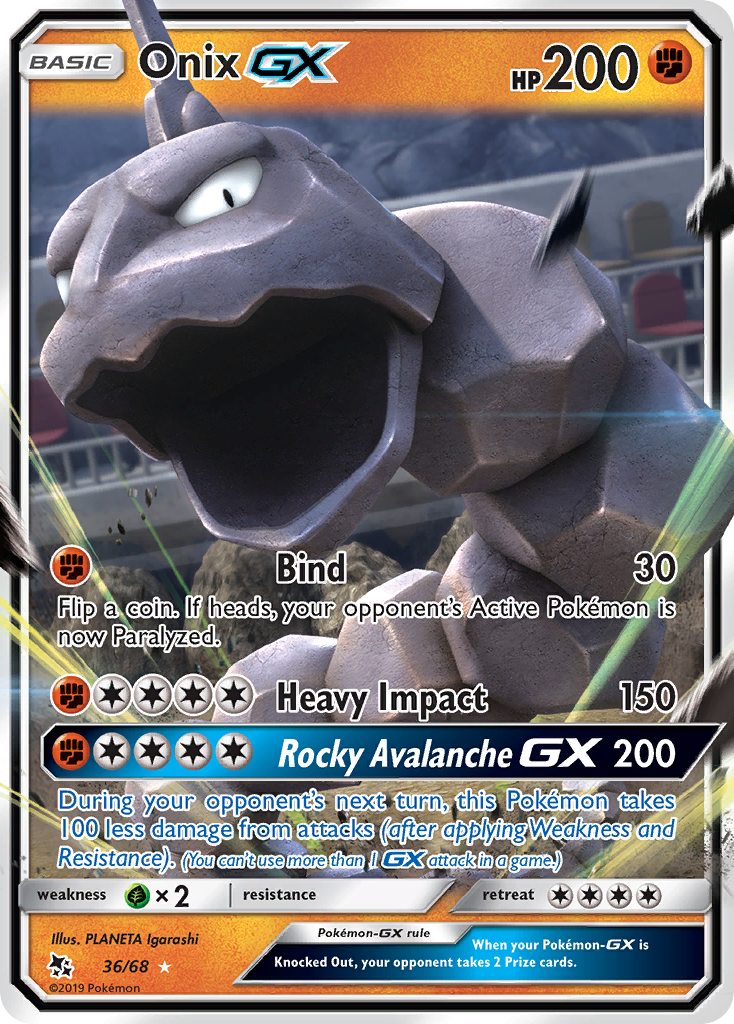 Onix GX (36/68) [Sun & Moon: Hidden Fates] | Jack's On Queen