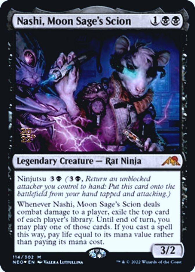 Nashi, Moon Sage's Scion [Kamigawa: Neon Dynasty Prerelease Promos] | Jack's On Queen