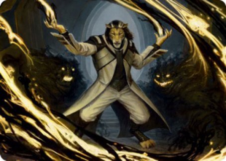 Leonin Lightscribe Art Card [Strixhaven: School of Mages Art Series] | Jack's On Queen