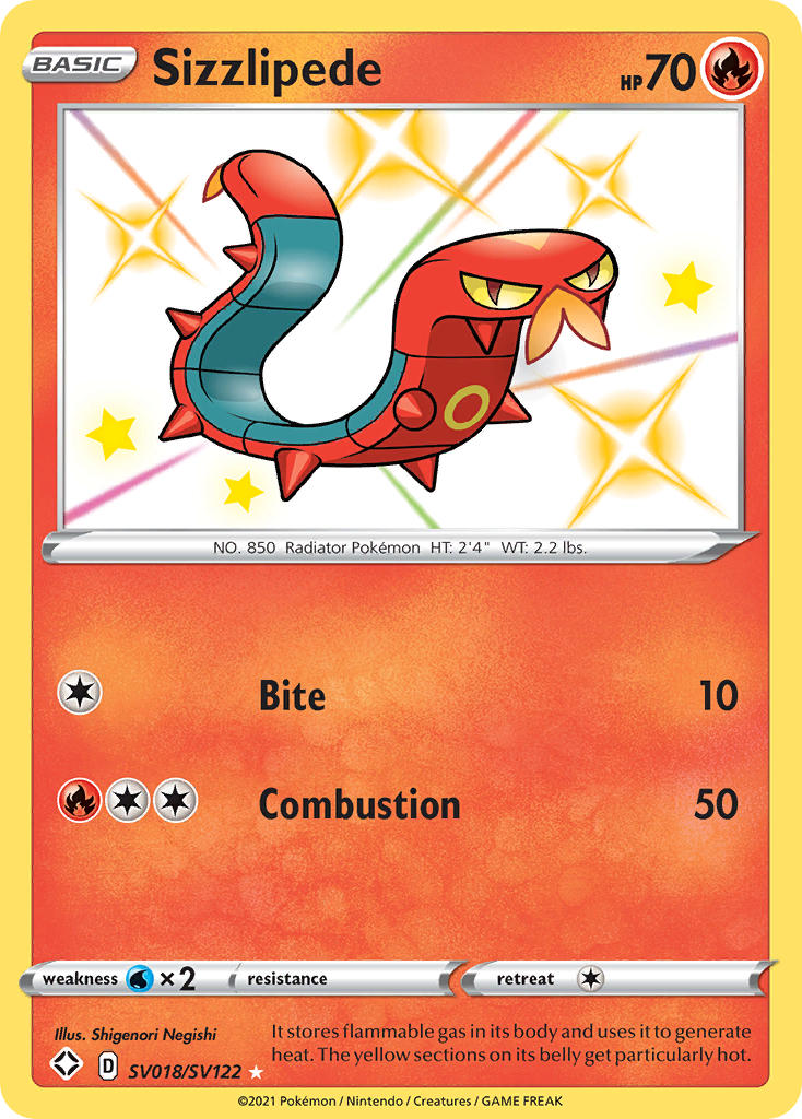 Sizzlipede (SV018/SV122) [Sword & Shield: Shining Fates] | Jack's On Queen
